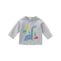 DAVE&BELLA 戴维贝拉 DBA14668 男童长袖T恤 浅灰色 100cm