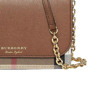 BURBERRY 博柏利 WOC系列 女士牛皮斜挎包 80278751 棕色 小号