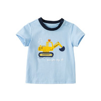 戴维贝拉 DBA16179 男童短袖T恤 蓝色 100cm