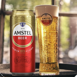 AMSTEL 红爵 喜力旗下 红爵啤酒（Amstel）500ml*12听整箱装 欧洲品牌