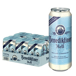 Benediktiner 百帝王 拉格啤酒 修道院经典 500ml*24听 整箱装 德国原装进口