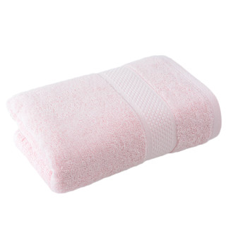 GRACE 洁丽雅 5A级抗菌毛巾纯棉吸水素色柔软洁面巾擦脸巾 单条装 藕粉色 90g
