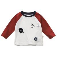 DAVE&BELLA 戴维贝拉 DBW9653 男童长袖T恤 红色 130cm