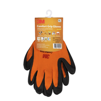 3M 舒适型防滑耐磨手套 橙色 L号