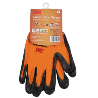 3M 舒适型防滑耐磨手套 橙色 M号