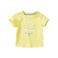 DAVE&BELLA 戴维贝拉 DBS17625 男童短袖T恤 浅黄色 80cm