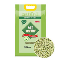 N1爱宠爱猫 豆腐猫砂 3.7kg*3包 绿茶味 1.5mm