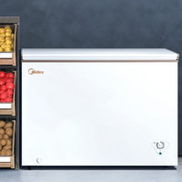 Midea 美的 冰柜冷藏冷冻两用 301L大容量卧式冷柜 低霜保鲜单温冰箱 一级能效