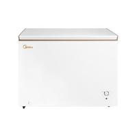 Midea 美的 301L大容量冰柜家用商用两用冷柜卧式冷冻柜冷藏一级减霜冰箱