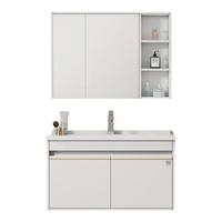  顾家家居 KUKA G-06201A090 实木浴室柜组合 简约白 90cm 普通款