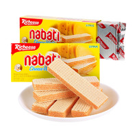 nabati 纳宝帝 丽芝士纳宝帝奶酪威化饼干网红零食145g*5盒共725g