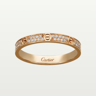 Cartier 卡地亚 love系列 B4218100 中性简约18K玫瑰金钻石戒指 0.19克拉 46mm