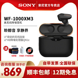 SONY 索尼 sony/索尼 WF-1000XM3 真无线蓝牙降噪耳机入耳式运动降噪豆耳麦