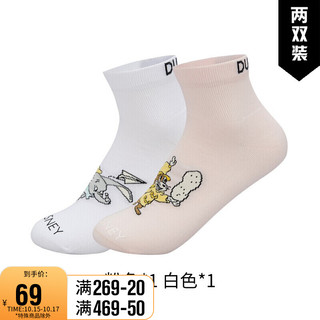 LI-NING 李宁 女袜子2021小飞象短袜（特殊产品不予退换货）AWSR358