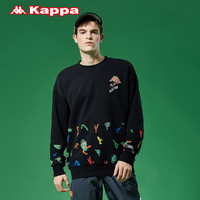 Kappa 卡帕 电音联名套头衫男运动卫衣休闲外套针织长袖