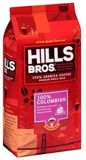 Hills Bros. Coffee 哥伦比亚研磨咖啡 中度烘焙 优质阿拉比卡咖啡豆 口感顺滑均衡，32 盎司(约 907.18克)/袋