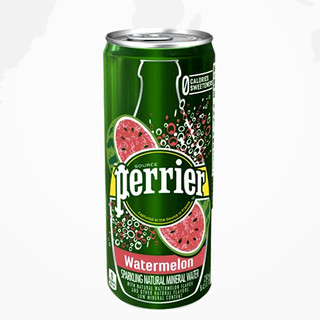 perrier 巴黎水 充气天然矿泉水 西瓜味 250ml*30听