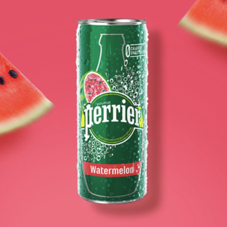 perrier 巴黎水 充气天然矿泉水 西瓜味 500ml*24瓶