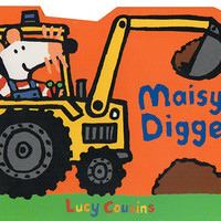 英文原版绘本 Maisy's Digger 小鼠波波交通工具造型纸板书 儿童早教启蒙阅读 亲子互动绘本