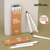 日本NATAMI奈多美默语复古色中性笔按动彩色水笔做笔记手帐用日系