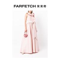 Badgley Mischka女士不对称荷叶边束腰礼服FARFETCH发发奇