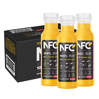 农夫山泉 NFC果汁橙汁饮料100%鲜果冷压榨混合纯果汁饮料 300mL 6瓶 1箱