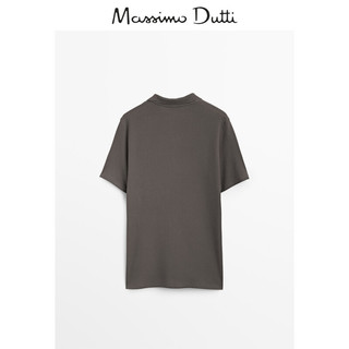 Massimo Dutti 男装 商场同款 拼接衣领纹理棉质男士休闲 POLO 衫 00740700818 L (CN 185/104A)