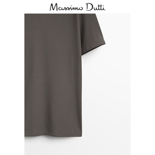 Massimo Dutti 男装 商场同款 拼接衣领纹理棉质男士休闲 POLO 衫 00740700818 L (CN 185/104A)