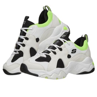 SKECHERS 斯凯奇 D'LITES 3.0  男子休闲运动鞋 999052/WBKY  白色/黑色/绿色 41.5