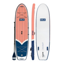 ISLE（冲浪板） SCOUT sup充气式桨板 粉色+蓝色 3.4m