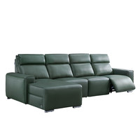 ZUOYOU 左右家私 DZY5112 云皮功能沙发 转二件反向+休单 深海绿