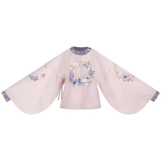 商品十三余x阿巳与小铃铛明制汉服朝霞云月女士圆领大襟袄shf112728