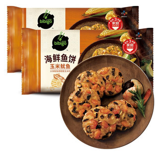 bibigo 必品阁 玉米鱿鱼海鲜鱼饼 240g*2袋