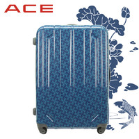 ACE 爱思箱包 日本爱思专柜字母印花拉杆箱PC回弹轻量旅行箱万向轮海关锁