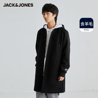 JACK&JONES; 杰克琼斯 220427004 男士纯色绵羊毛大衣
