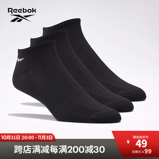 Reebok 锐步 运动健身TECH STYLE TR M 3P男子短袜 袜子FQ5348 FQ5348_黑色 43-45