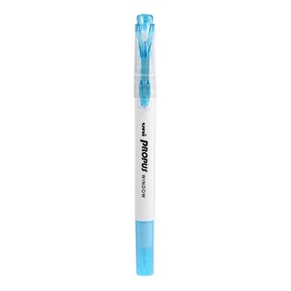 uni 三菱铅笔 PUS-103T 双头荧光笔 浅蓝色 单支装