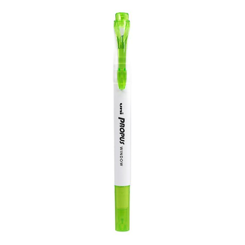 uni 三菱铅笔 PUS-103T 双头荧光笔 浅绿色 单支装