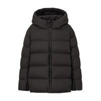 UNIQLO 优衣库 431909 儿童轻型羽绒连帽外套 黑色 110cm