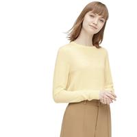 UNIQLO 优衣库 女士圆领毛衣 428855 奶油色 L