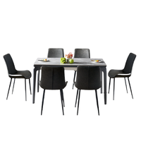 QuanU 全友 670137 轻奢餐桌+餐椅*6