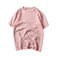 Rampo 乱步 男女款圆领短袖T恤 8201 粉红色 S
