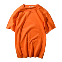 Rampo 乱步 男女款圆领短袖T恤 8201 橙色 L