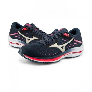 Mizuno 美津浓 Wave Rider 24 女子跑鞋 J1GD200343 藏青色/红色 40