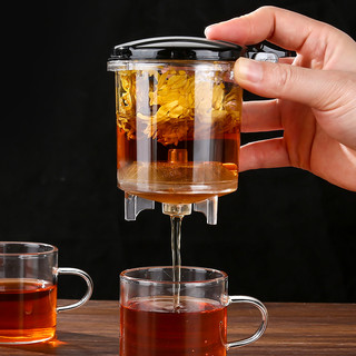 飘逸杯沏茶壶便携泡茶壶玻璃内胆耐高温过滤办公室家用大容量茶壶