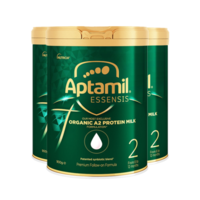 Aptamil 爱他美 ESSENSIS奇迹绿罐 有机A2婴儿配方奶粉2段 6-12月 900g 3罐包邮装