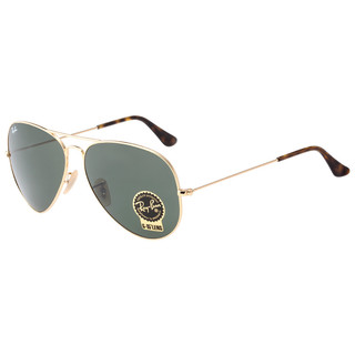 Ray-Ban 雷朋 Aviator飞行员系列 男女款太阳镜 0RB3025 金框灰片 58mm