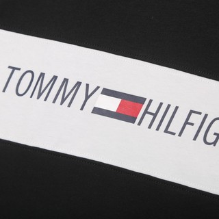 TOMMY HILFIGER 汤米·希尔费格 女士圆领短袖T恤 TP03977T 黑色 L