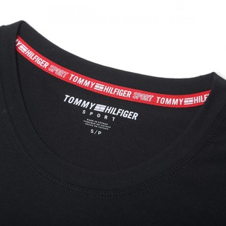 TOMMY HILFIGER 汤米·希尔费格 女士圆领短袖T恤 TP03977T 黑色 L