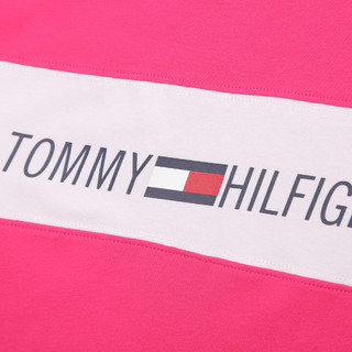 TOMMY HILFIGER 汤米·希尔费格 女士圆领短袖T恤 TP03977T 玫红色 S